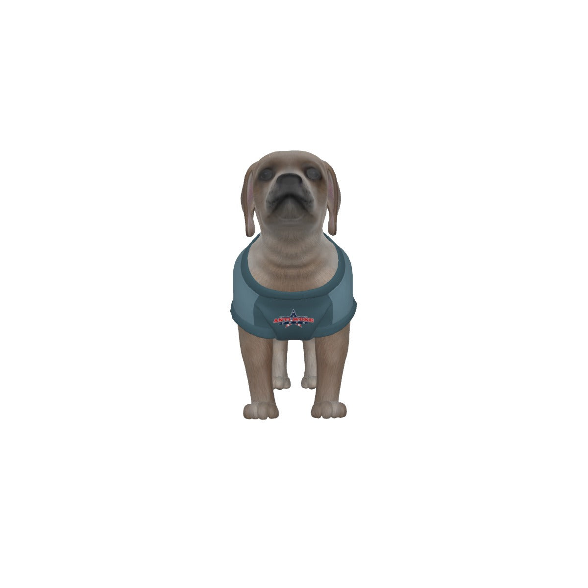 Shih Ztu- White and Brown Dog- Light Blue- Small Dog's Tank Top